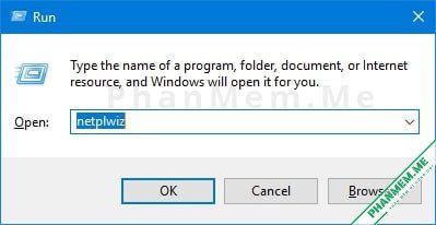Cách đăng nhập máy tính mà không cần mật khẩu - Bypass Administrator Password 9 run netplwiz