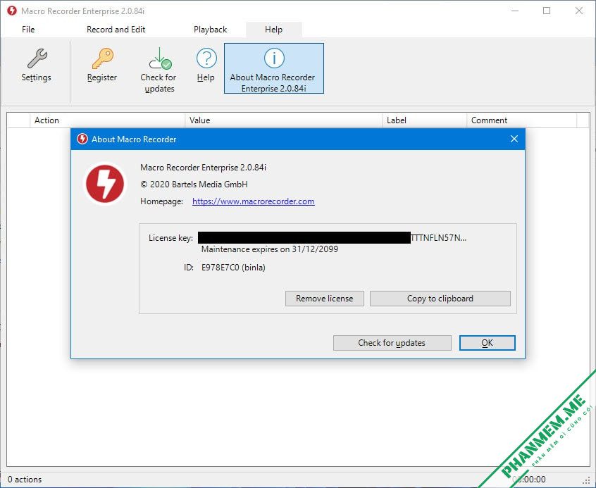 Download Macro Recorder Enterprise 3.0.56 + License Key 6 Macro Recorder Enterprise License Key