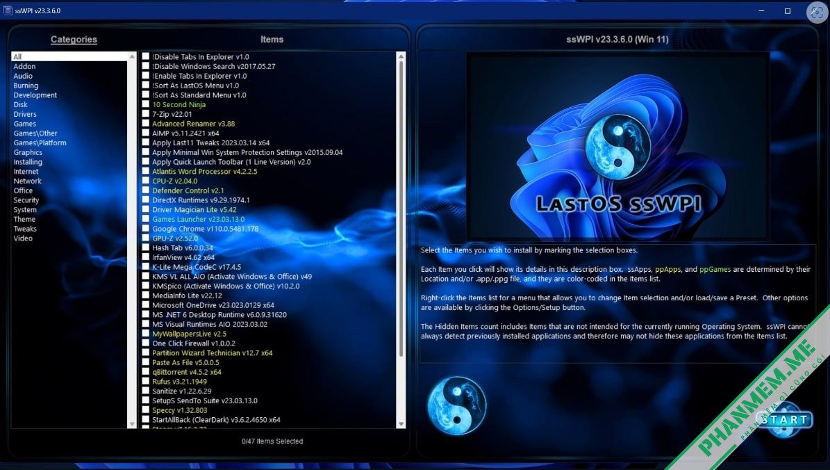 Windows Last11 Pro 22H2 + LivePE & ssWPI 2023 6 ssWPI v23.3.6.0 (Win 11)