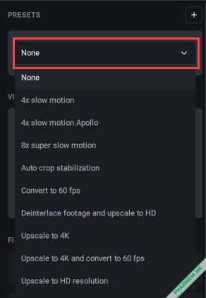 Topaz Video v1.2.1 - Tăng cường chất lượng Video 5 Presets Topaz Video AI