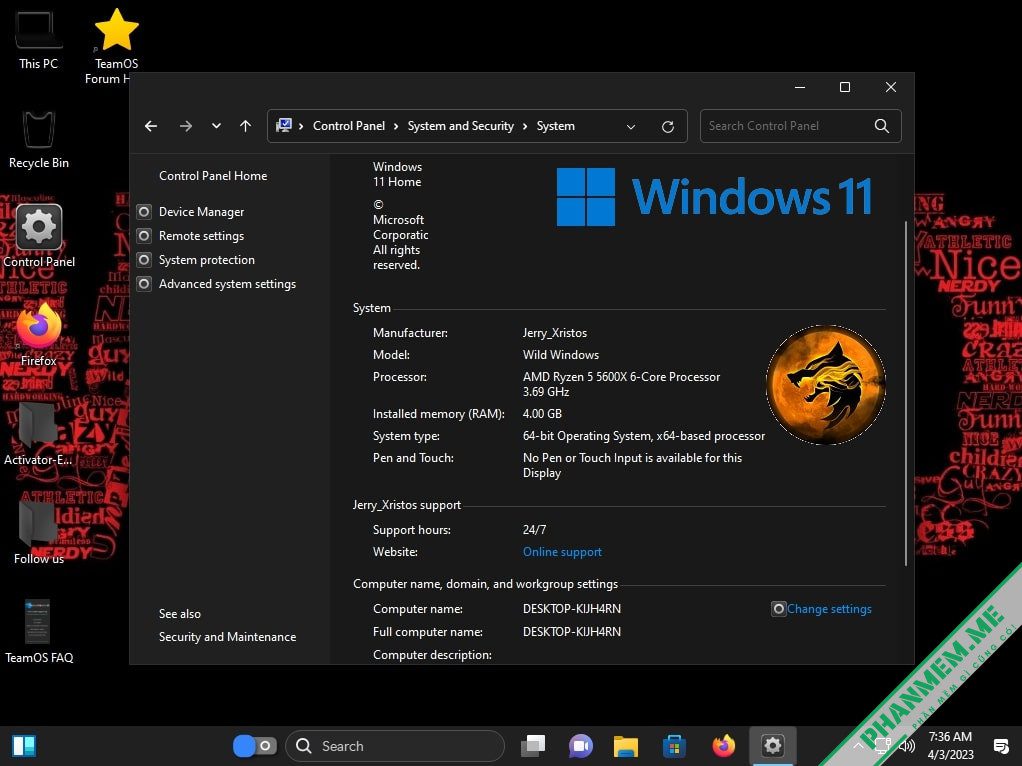 Wild Windows 11 Compact 3in1 Home/Pro/Enterprise Gaming - SuperLite 15 Wild Windows 11 Compact 3in1 Home/Pro/Enterprise Gaming - SuperLite - Properties