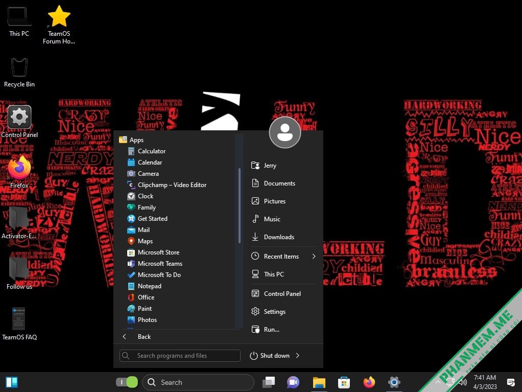 Wild Windows 11 Compact 3in1 Home/Pro/Enterprise Gaming - SuperLite 13 Wild Windows 11 Compact 3in1 Home/Pro/Enterprise Gaming - SuperLite - Start Menu