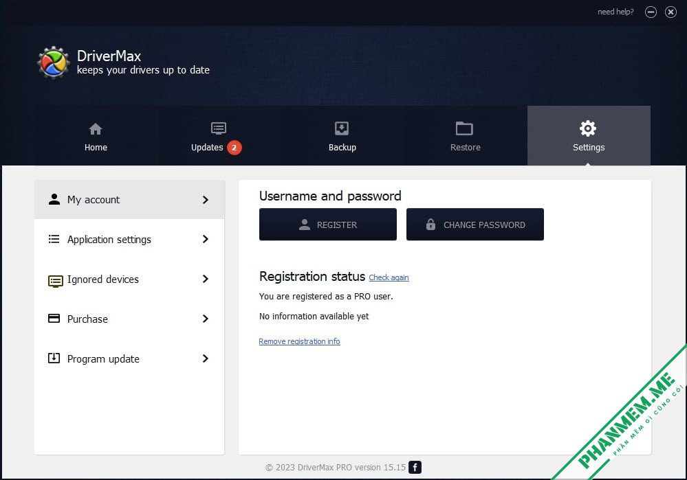 DriverMax 17.11.0.12 - Phần mềm cài, cập nhật, sao lưu, khôi phục driver 2 DriverMax