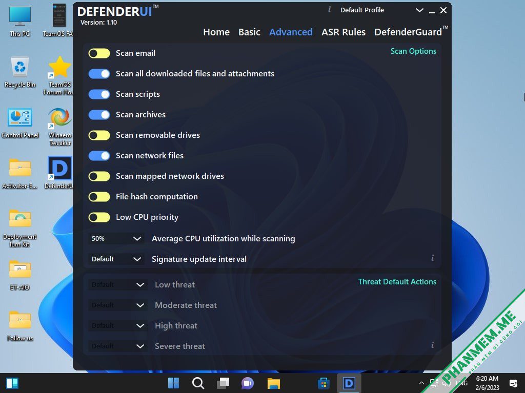 PowerFull OS - Win 11 Lite - bỏ qua yêu cầu TPM tác giả Jerry_Xristos 5 PowerFull OS DefenderUI Advanced