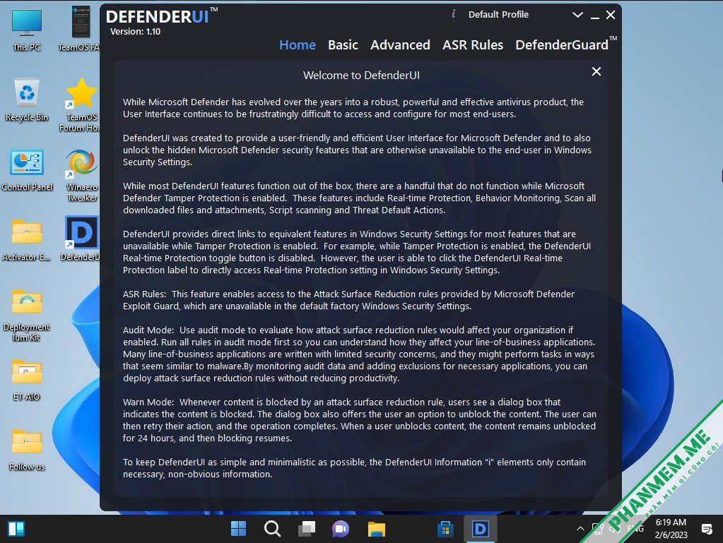 PowerFull OS - Win 11 Lite - bỏ qua yêu cầu TPM tác giả Jerry_Xristos 3 PowerFull OS DefenderUI