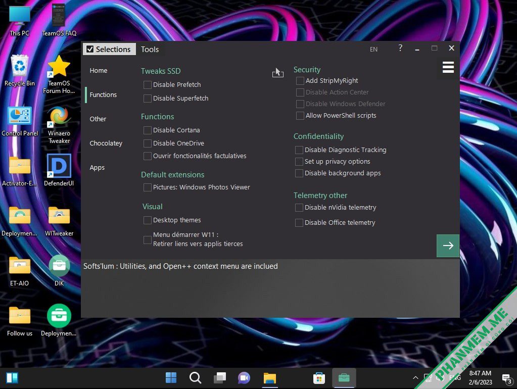 PowerFull OS - Win 11 Lite - bỏ qua yêu cầu TPM tác giả Jerry_Xristos 22 PowerFull OS Deployment IumKit x64 SFX - 2