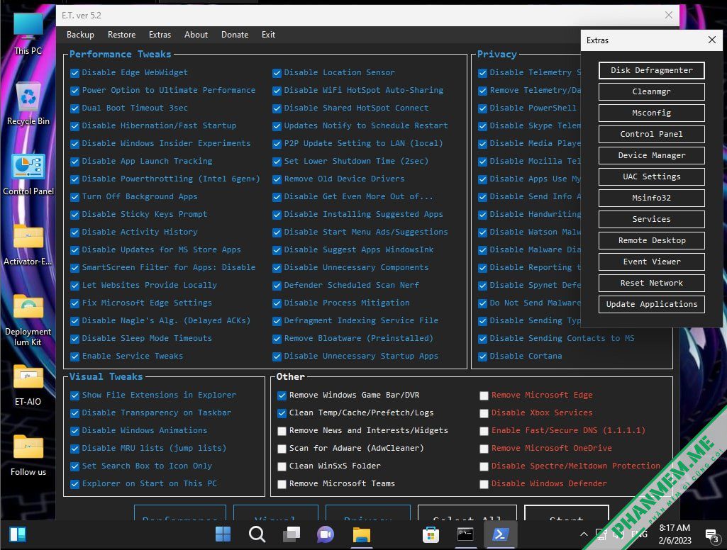 PowerFull OS - Win 11 Lite - bỏ qua yêu cầu TPM tác giả Jerry_Xristos 12 PowerFull OS ET-AIO - 2