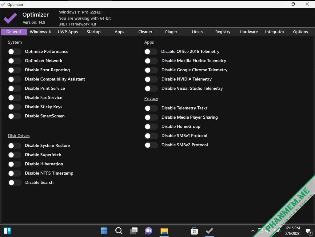 PowerFull OS - Win 11 Lite - bỏ qua yêu cầu TPM tác giả Jerry_Xristos 16 PowerFull OS Optimizer