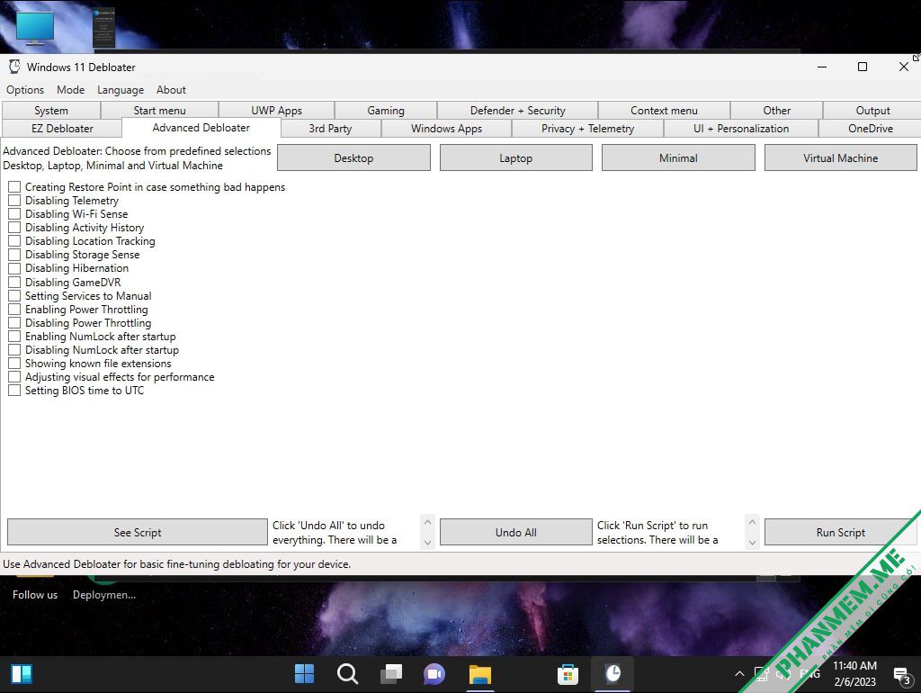 PowerFull OS - Win 11 Lite - bỏ qua yêu cầu TPM tác giả Jerry_Xristos 15 PowerFull OS Windows 11 Debloater - 3