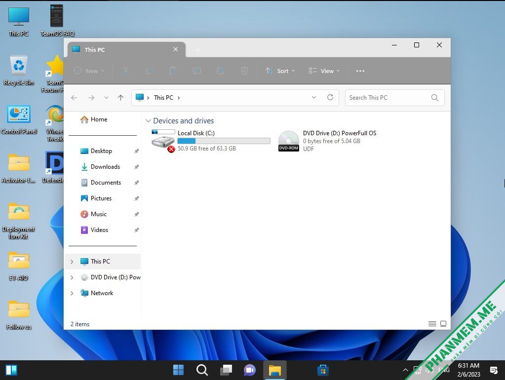 PowerFull OS - Win 11 Lite - bỏ qua yêu cầu TPM tác giả Jerry_Xristos 36 PowerFull OS - Jerry_Xristos - This PC