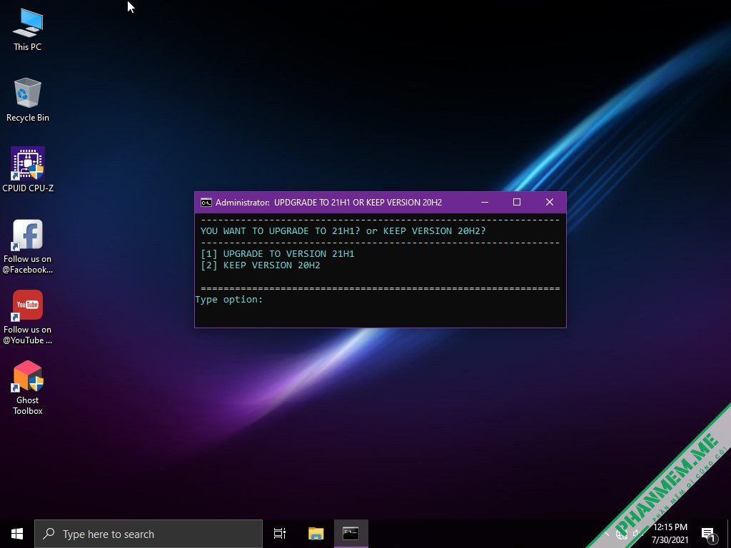 Windows 10 Home Compact 20H2 - 21H1 Ghost Spectre 5 Upgrade 20H2 to 21H1