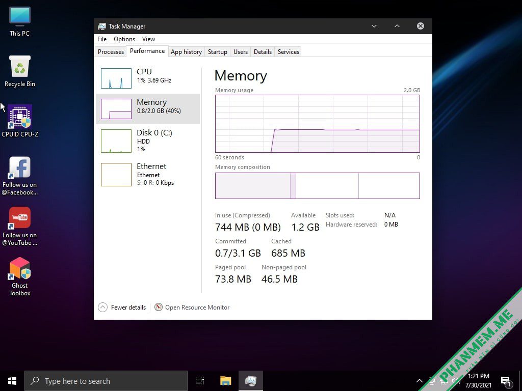 Windows 10 Home Compact 20H2 - 21H1 Ghost Spectre 7 Windows 10 Home Compact 20H2 - 21H1 Ghost Spectre - Task Manager