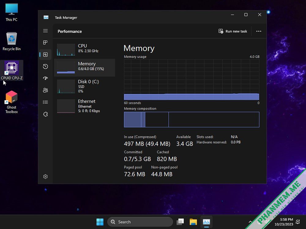 Download Windows 11 23H2 Lite Home + Pro by Ghost Spectre 10 Windows 11 Home + Pro Lite 23H2 Ghost Spectre memory