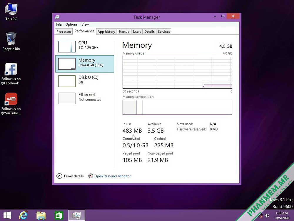 Windows 8.1 Potato Update 9 - Ghost Spectre 6 Windows 8.1 Potato Update 9 - Ghost Spectre Memory Usage