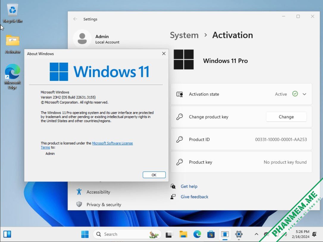 Windows 11 Pro 23H2 bỏ qua yêu cầu TPM, có sẵn Office 2021 Pro Plus 4 Windows 11 23H2