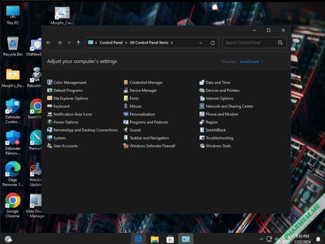 Windows 11 Lite: Morphs Win11 3078 23H2 Slim Jan 2024 NO TPM 6 Morphs Win11 3078 23H2 Slim Jan 2024 - hình 5