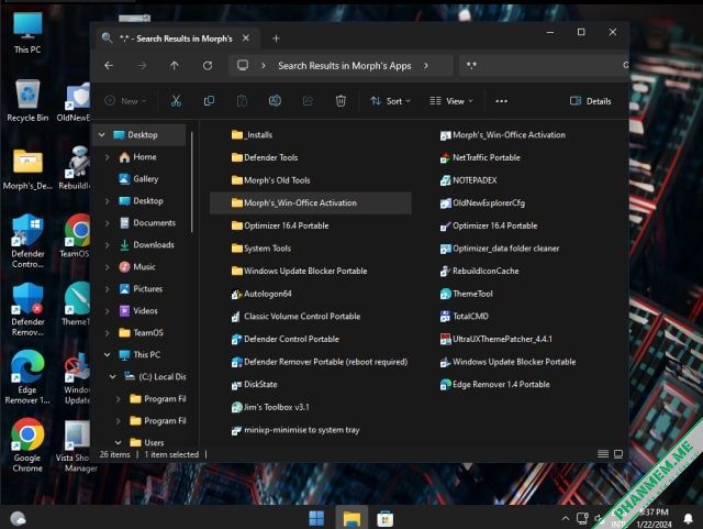 Windows 11 Lite: Morphs Win11 3078 23H2 Slim Jan 2024 NO TPM 14 Morphs Win11 3078 23H2 Slim Jan 2024 - hình 13