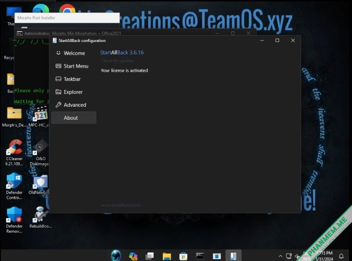 Morphs Win11 3374 23H2 Tweaked MinApps + Office 2021 NO TPM 6 Morphs Win11 3374 23H2 Tweaked MinApps + Office 2021 NO TPM - hình 4