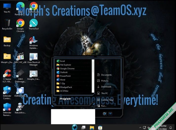 Morphs Win11 3374 23H2 Tweaked MinApps + Office 2021 NO TPM 8 Morphs Win11 3374 23H2 Tweaked MinApps + Office 2021 NO TPM - hình 6