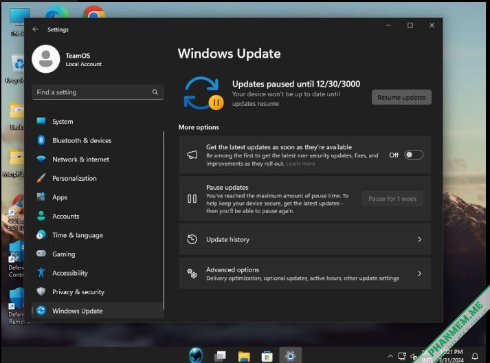 Morphs Win11 3374 23H2 Tweaked MinApps + Office 2021 NO TPM 16 Morphs Win11 3374 23H2 Tweaked MinApps + Office 2021 NO TPM - hình 14