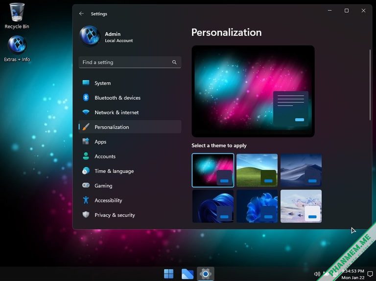 Windows 11 22H2 Pro Lite: Atomic 11 v2.1 by FBConan 4 Personalization - Windows X-Lite 'Atomic 11' v2 by FBConan