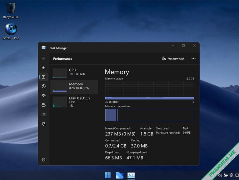 Windows 11 22H2 Pro Lite: Atomic 11 v2.1 by FBConan 6 Task Manager - Windows X-Lite 'Atomic 11' v2 by FBConan
