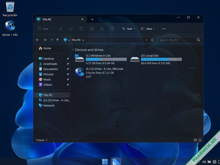 Windows X-Lite 'Atomic 11' v2.1: Win 11 siêu nhẹ, hỗ trợ Android 2 This PC - Windows X-Lite 'Atomic 11' v2.1