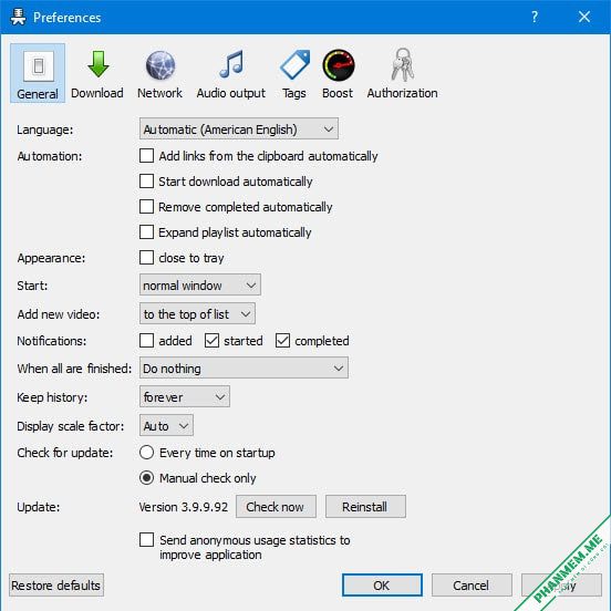 MediaHuman YouTube to MP3 Converter 3.9.19 (1803) - Youtube MP3 Download 4 MediaHuman YouTube to MP3 Converter Settings
