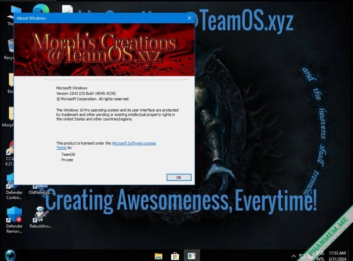 Windows 10 22H2 Tweaked MinApps + Office 2021 March 2024 2 Morphs Win10 4239 22H2 Tweaked MinApps + Office21 March2024