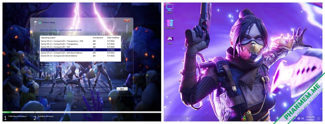 Win 11 Lite: Windows 11 'Gamer Edition v3' (22621.2283) by Phrankie 3 Windows 11 'Gamer Edition v3' setup