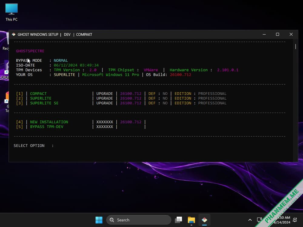 Tải Windows 11 24H2 Pro Lite by Ghost Spectre UPDATE 24-3 7 Windows 11 Pro 24H2 Lite by Ghost Spectre - Setup