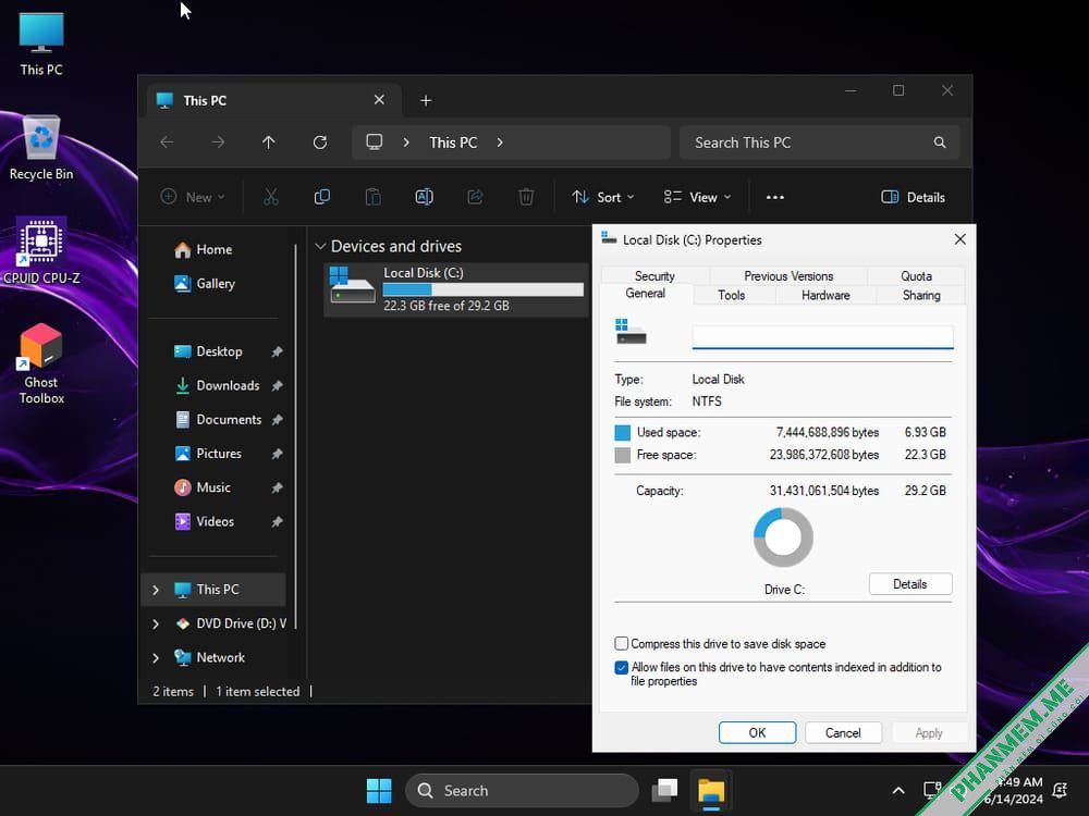 Tải Windows 11 24H2 Pro Lite by Ghost Spectre UPDATE 24-3 6 Windows 11 Pro 24H2 Lite by Ghost Spectre - This PC