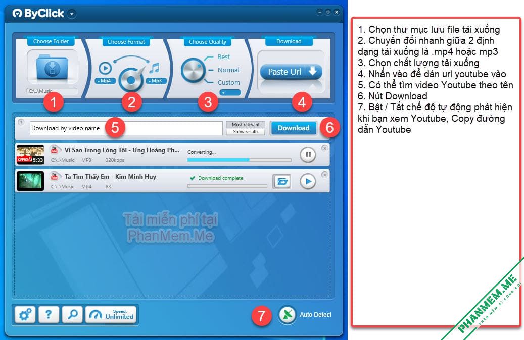 By Click Downloader 2.4.30 - Tải xuống Video Youtube, MP3 4 By Click Downloader