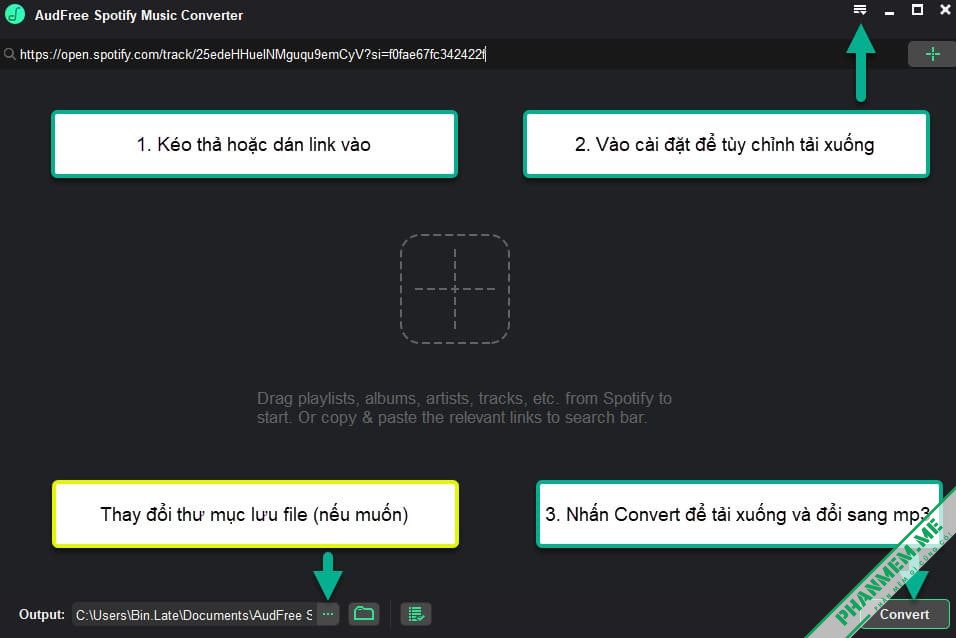 AudFree Spotify Music Converter 2.16.1.102 - Tải nhạc Spotify 2 Cách tải nhạc Spotify bằng AudFree Spotify Music Converter