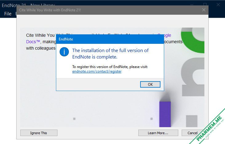 Link tải, Share Key và hướng dẫn cài đặt EndNote 21.5 7 EndNote Full License