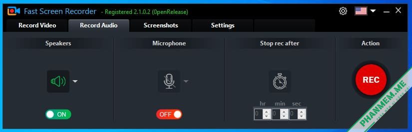Fast Screen Recorder 2.1.0.18 - Chụp, Quay màn hình, Ghi Âm 4 Fast Screen Recorder record audio