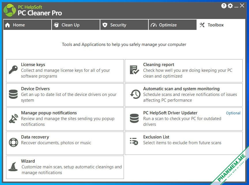 PC Cleaner Pro 9.7.0.3 - Dọn dẹp, tăng tốc, bảo vệ máy tính 5 PC Cleaner Pro Toolbox