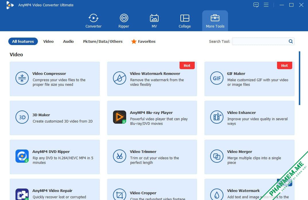 AnyMP4 Video Converter Ultimate 8.5.92 - chuyển định dạng Video 5 AnyMP4 Video Converter Ultimate Tools