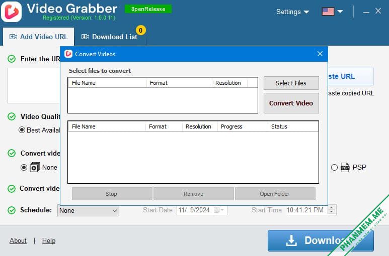 Auslogics Video Grabber 1.0.0.12 - Phần mềm tải Video 4 Auslogics Video Grabber - Convert Videos