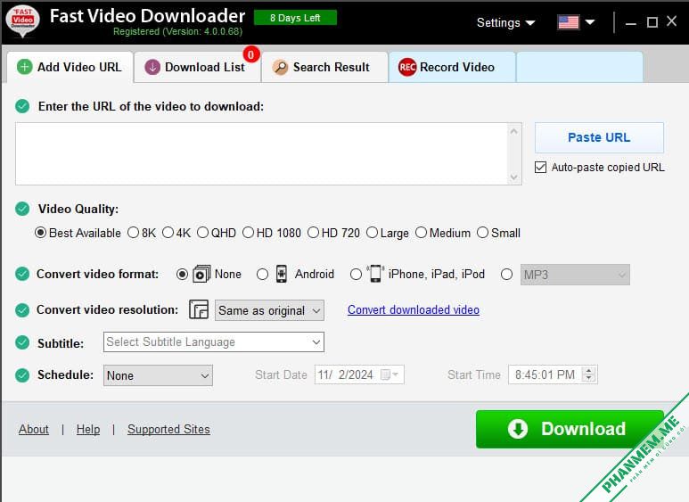 Fast Video Downloader 4.0.0.78 - Tải Video, Quay màn hình Video 2 Fast Video Downloader