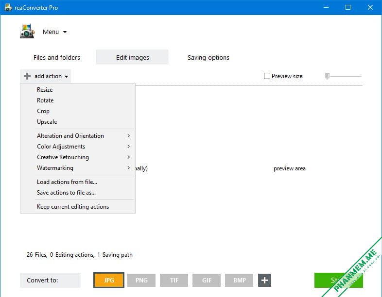 reaConverter Pro 8.0.204 - Phần mềm chuyển định dạng hình ảnh 3 reaConverter Pro - chỉnh sửa hình ảnh