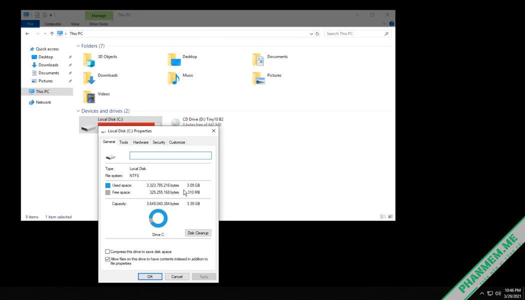 Tải Windows 10 1GB by Enderman (dành cho máy cực yếu) 2 Windows 10 1GB by Enderman