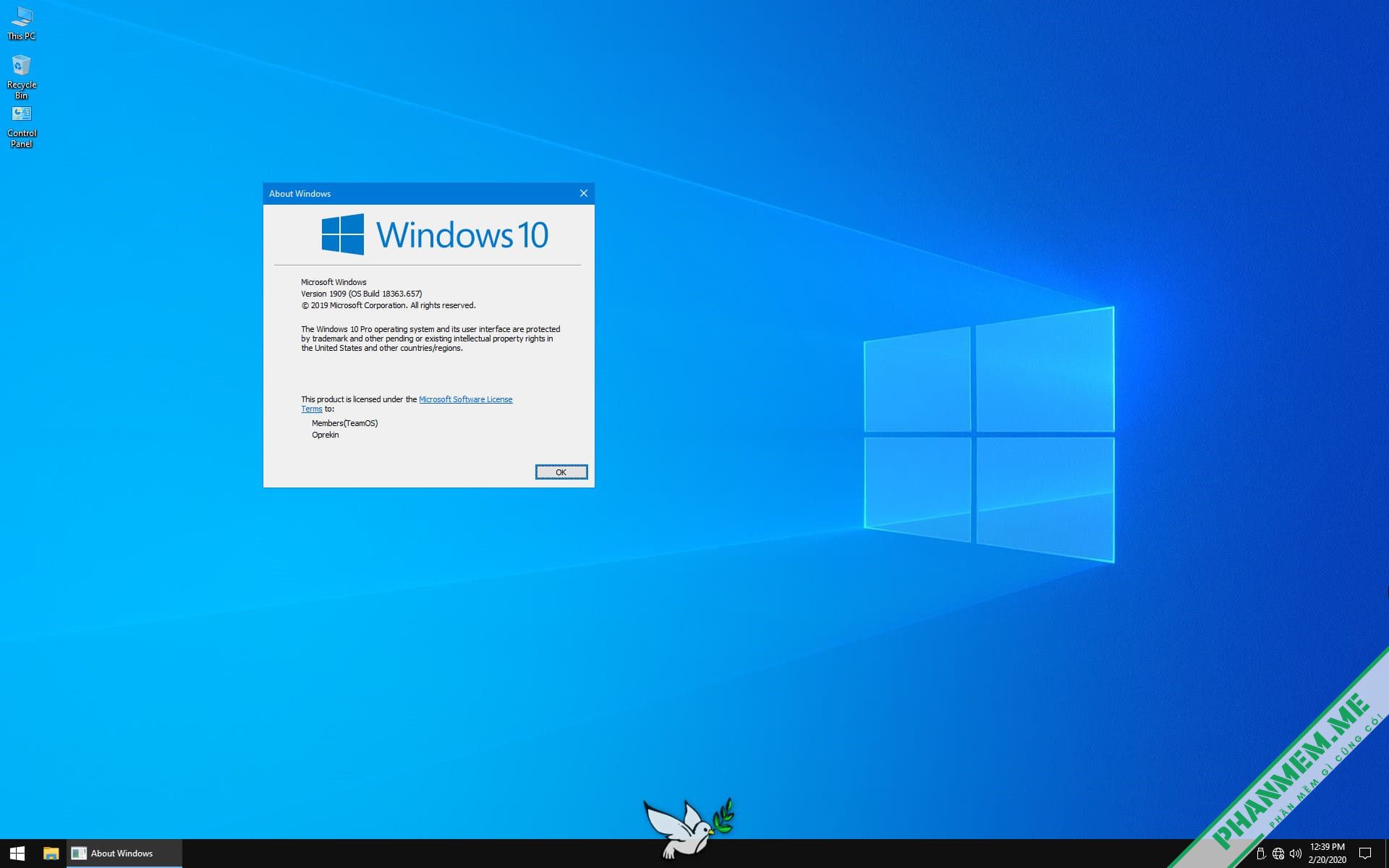 Windows 10 Pro Lite 1GB 64bit build 18363.657 - February 2020 3 Windows 10 Pro Lite 1GB 64bit build 18363.657 - February 2020 - hình 2