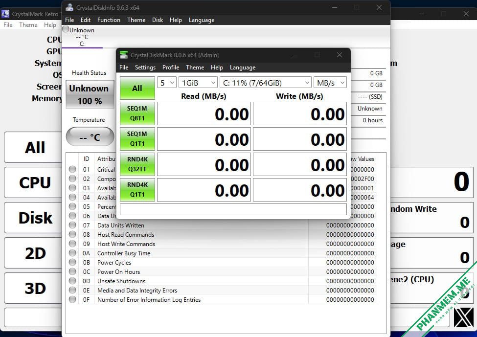 CrystalDiskMark 8.0.6 - Kiểm tra tốc độ ổ cứng HDD, SDD 3 Crystal Info & Mark