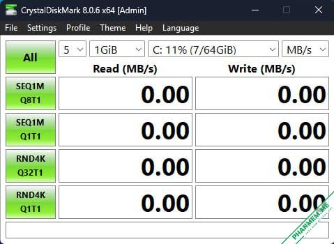 CrystalDiskMark 8.0.6 - Kiểm tra tốc độ ổ cứng HDD, SDD 2 CrystalDiskMark - Kiểm tra tốc độ ổ cứng HDD, SDD