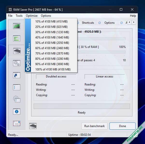 RAM Saver Professional 26.3.1 - Tối ưu RAM cho máy tính Windows 5 RAM Saver Professional - Optimize