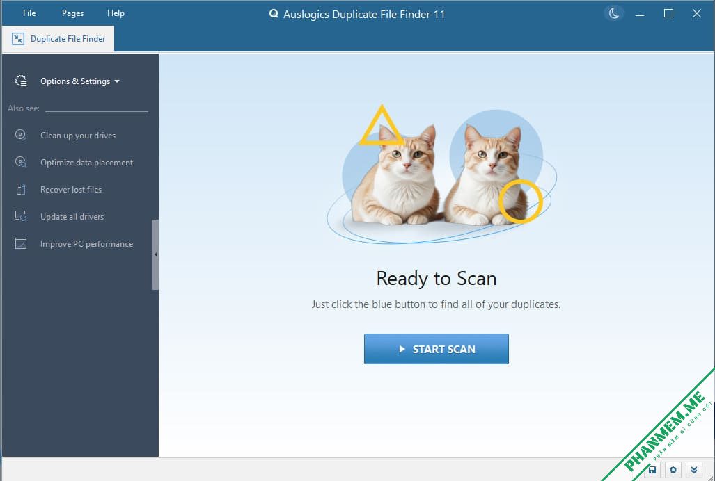 Auslogics Duplicate File Finder 11.1.1.0 - Quét, xóa file trùng lặp 2 Auslogics Duplicate File Finder - Quét, xóa file trùng lặp