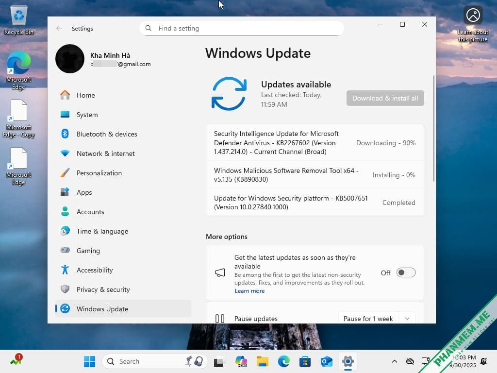 Download Windows 11 25H2 Pro chính thức từ Microsoft 1 Windows 11 Pro 25H2 chính thức