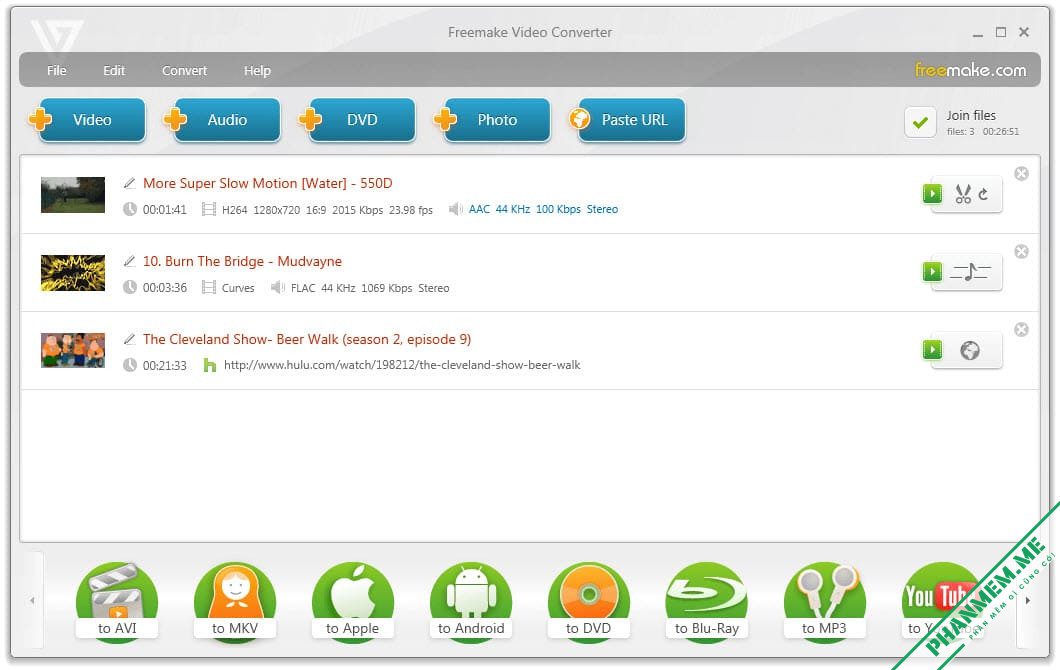Freemake Video Converter 6.0.0.2 - Tải Video từ hơn 50 trang web 2 Freemake Video Converter