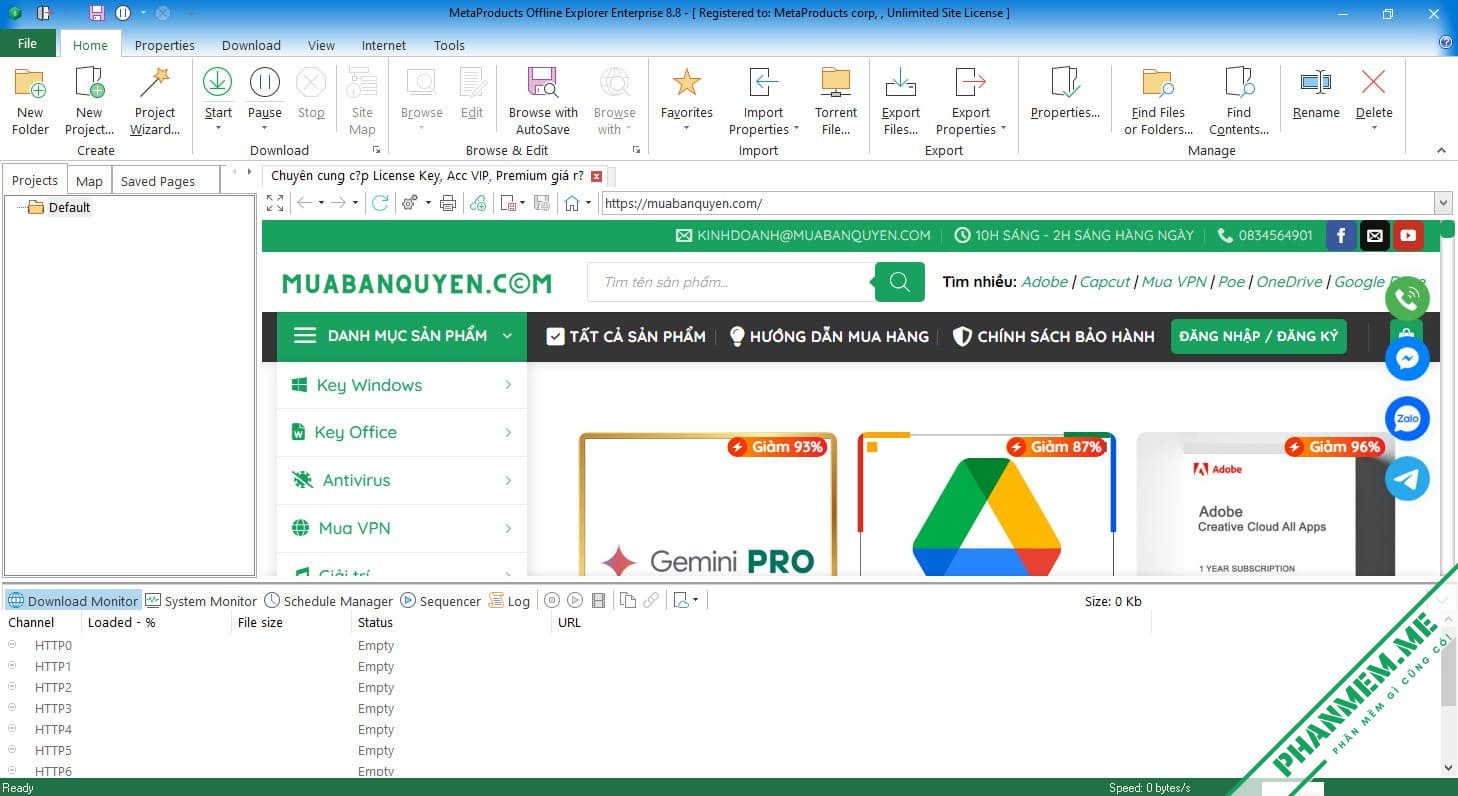 Offline Explorer Enterprise 8.8.0.5012: Tải xuống & Lưu trữ web 2 Offline Explorer Enterprise: Tải xuống & Lưu trữ web